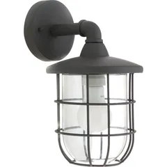 Arbotante Kyoto 60W negro 1luz E27 metal IP44 30cm
