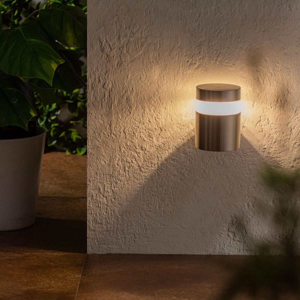 Just Home Collection - Arbotante exterior Atenas led 6W plata neutra 600lm metal 12cm