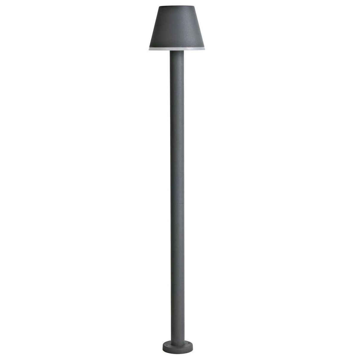 Just Home Collection - Lámpara Pie exterior led 6W Turquía gris 600lm metal IP44 100cm