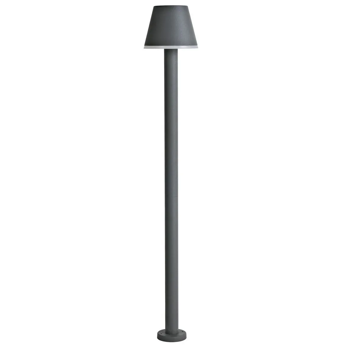Just Home Collection - Lámpara Pie exterior led 6W Turquía gris 600lm metal IP44 100cm