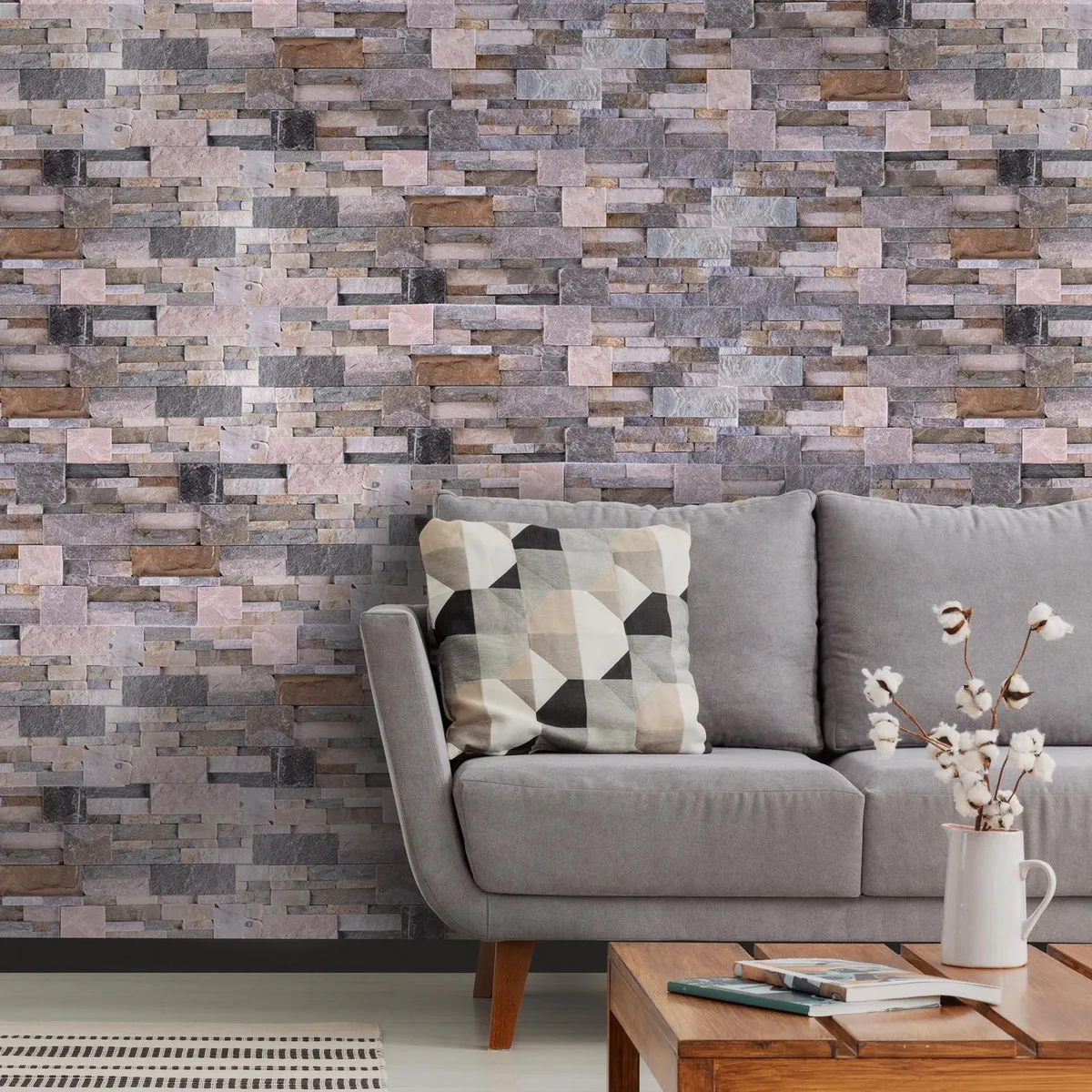 Piedra 18X35Mosaico Multicolor 0.44, marca Holztek - Foto 2