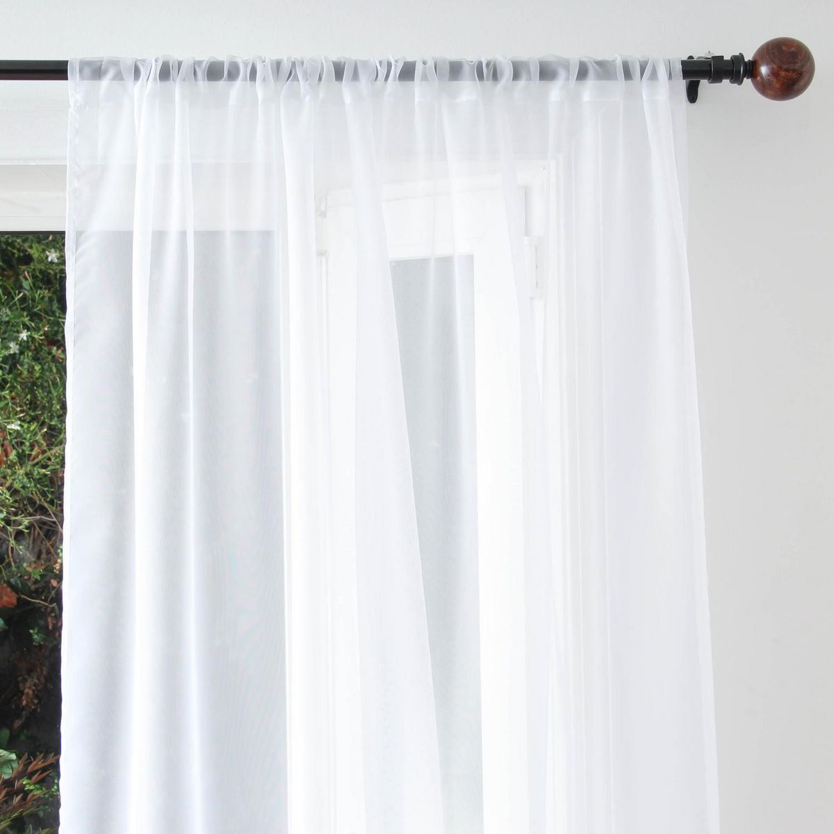 Just Home Collection - Velo liso 1 panel blanco 145x220 cm