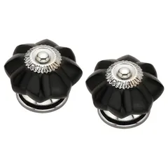 Jaladera Cristal Flor Negra