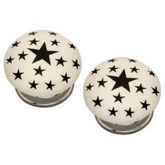 Jaladera cerámica Estrellas negras