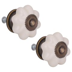 Jaladera Gajos cer blanca bronce