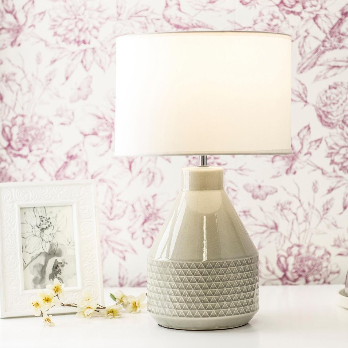 Just Home Collection - Lámpara de Mesa Ordu 60W E27