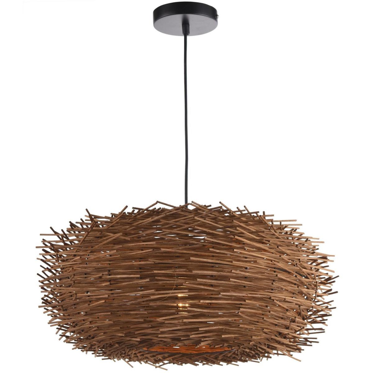 Just Home Collection - Lámpara Colgante Merida Ratan 1 Luz E27