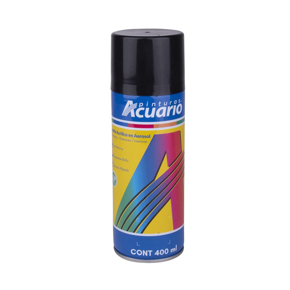 Aerosol negro brillante 400 ml, marca Acuario - Foto 2