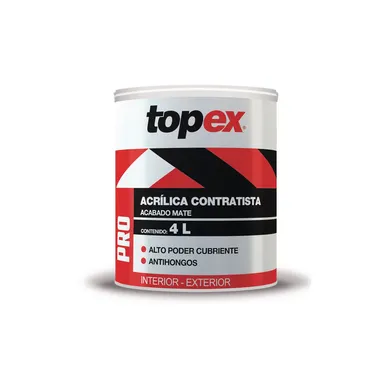 Pintura Topex acr�lica 4 L blanca