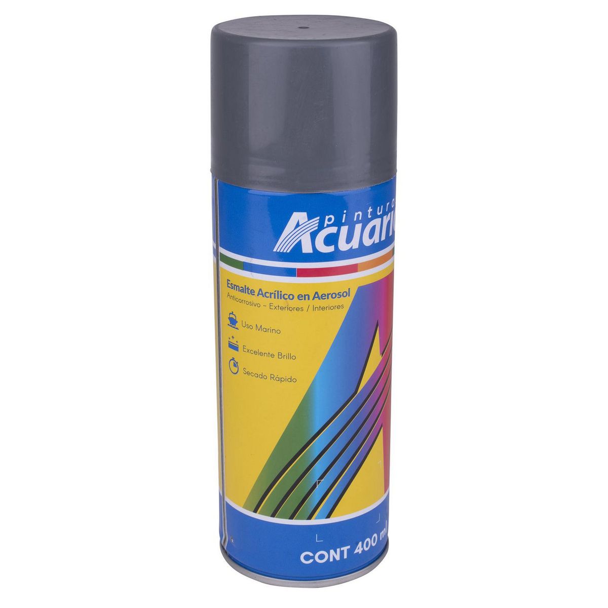 Aerosol gris acero 400 ml, marca Acuario - Foto Principal