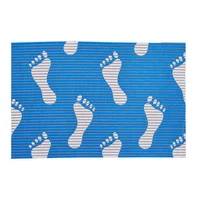 Tapete de baño antideslizante de 40 x 66 cm Azul