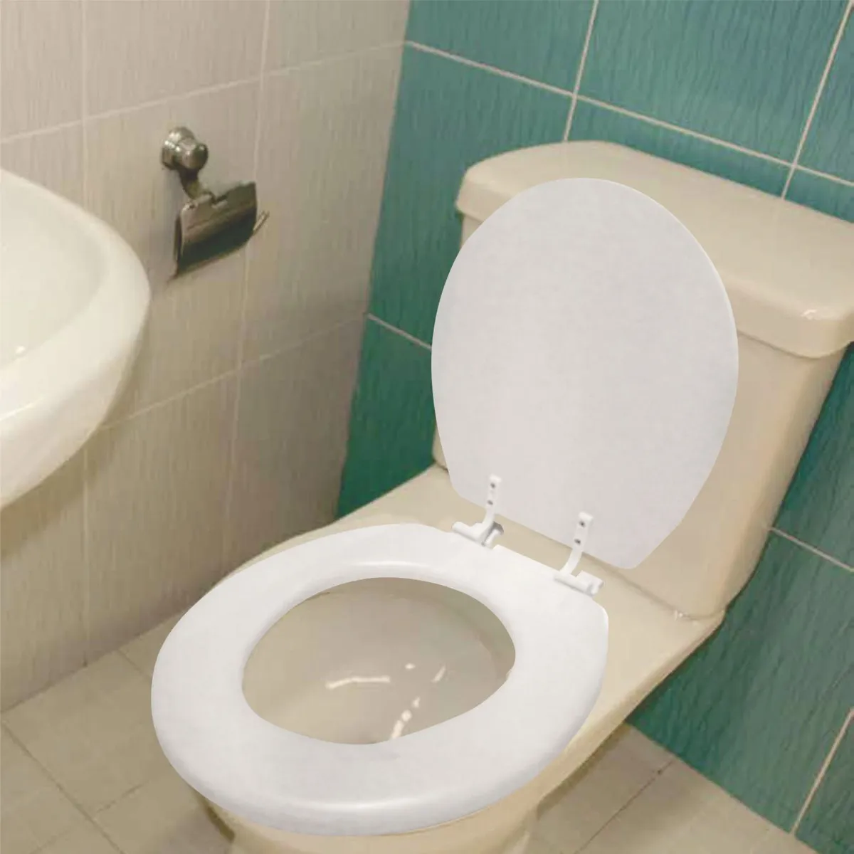 Asiento baño Acojinado liso blanco, marca Sensi Dacqua - Foto 2