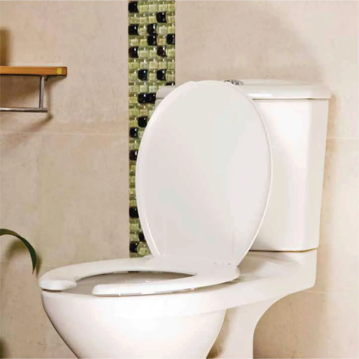 Asiento baño Eclipse 91 abierto blanco, marca Sensi Dacqua - Foto 2