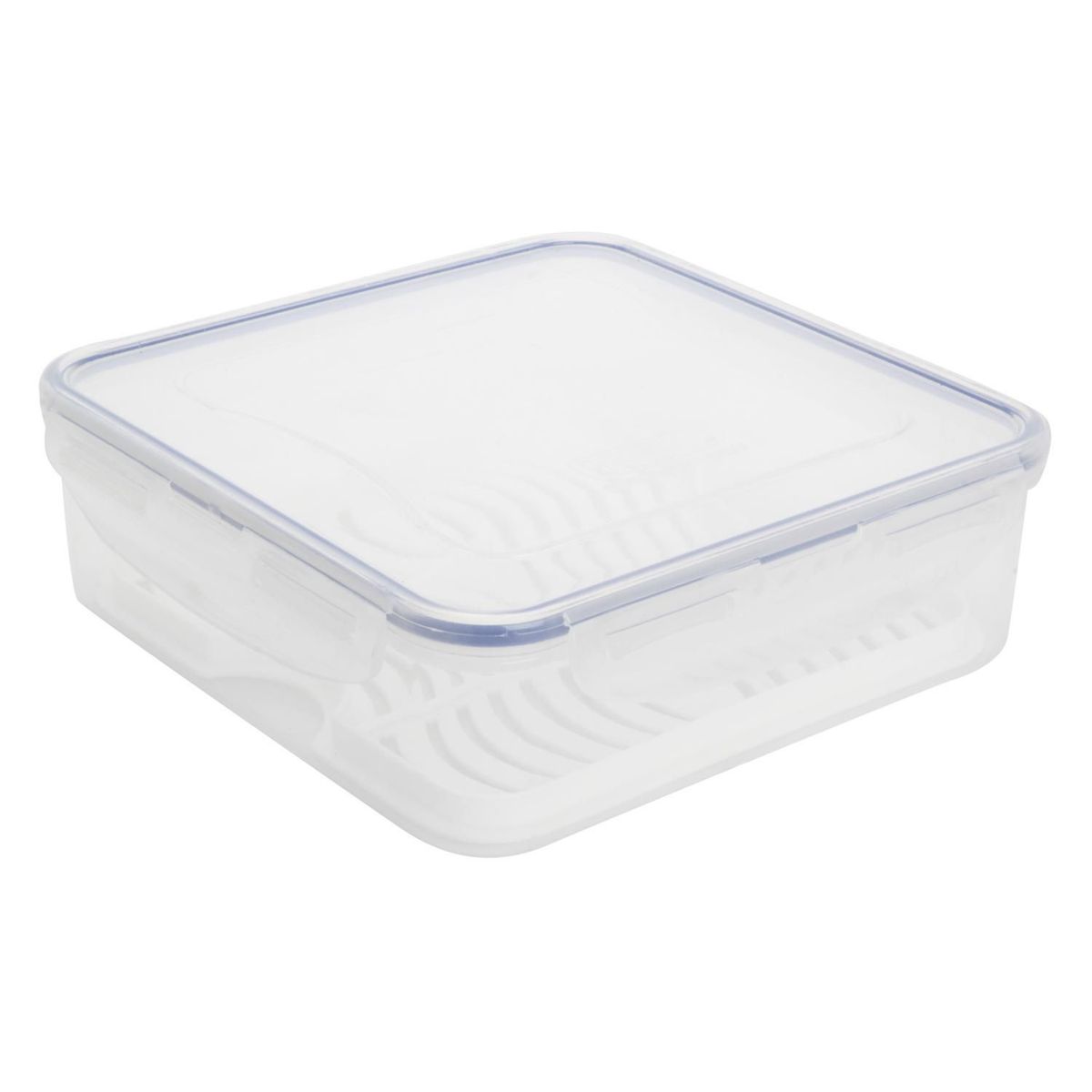 Just Home Collection - Contenedor de plástico con clip y divisiones 1.6 litros