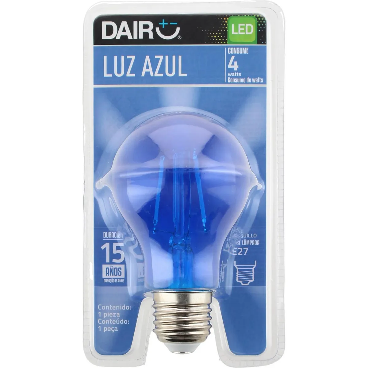 Dairu - Foco led azul a62 4w e27
