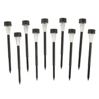Kit de 10 Estacas Solares de Acero Inoxidable IP54