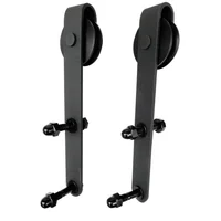 Kit corredera para puerta negro