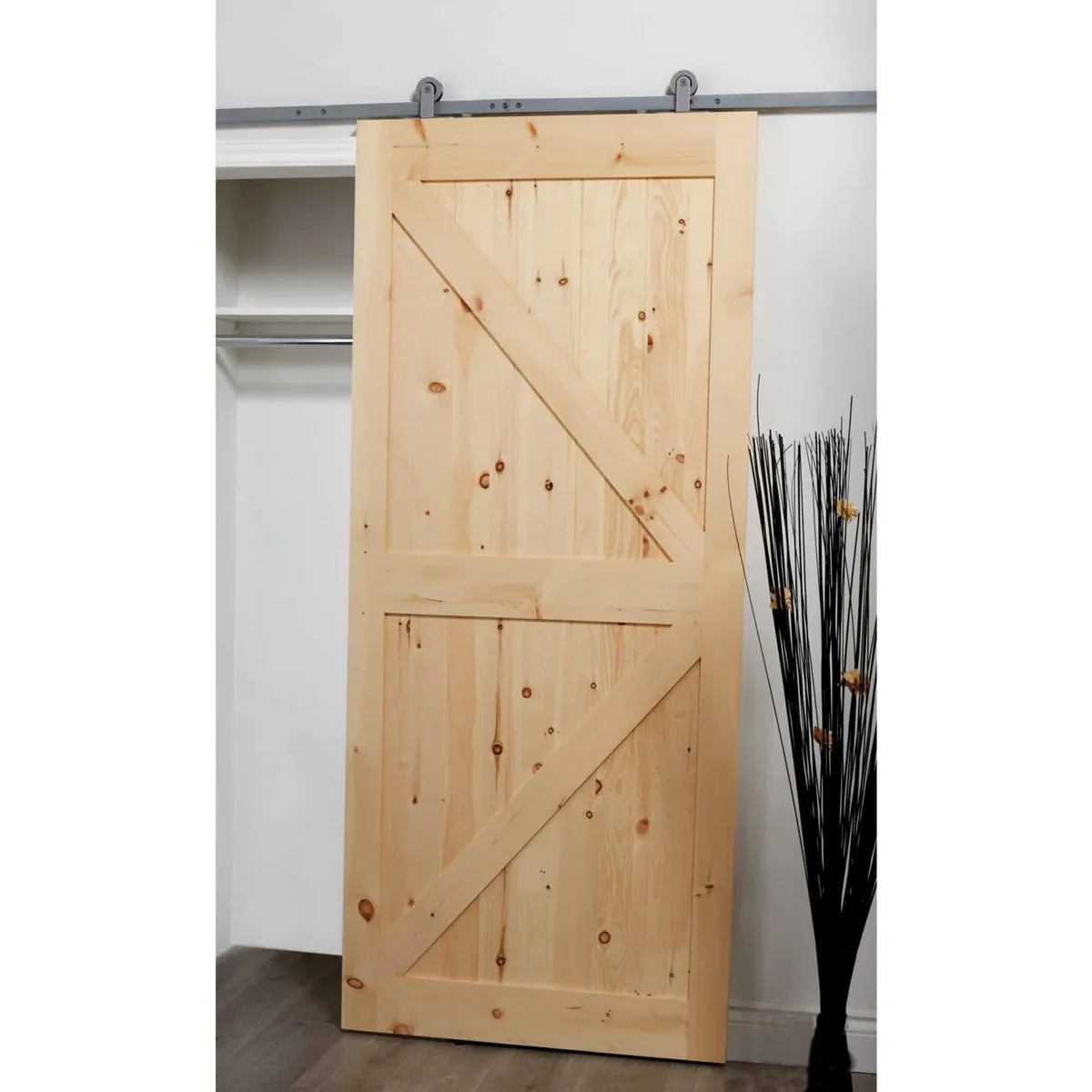 Acker - Kit corredera para puerta negro