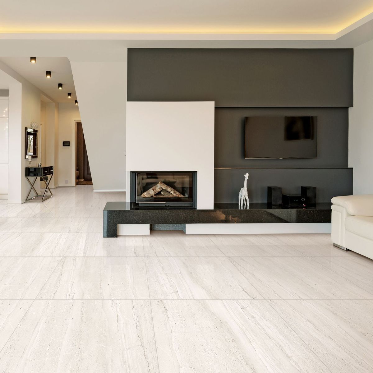 Holztek - Piso Porcelanato Para Interior Tipo Mármol Travertino 60X60 Pulido 1.44