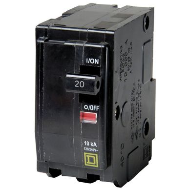 Interruptor QO 2 polos 20a con ventana