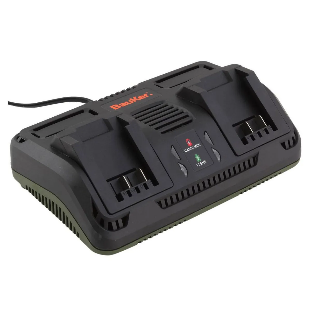  - Cargador Para 2 Baterías 18V Bauker