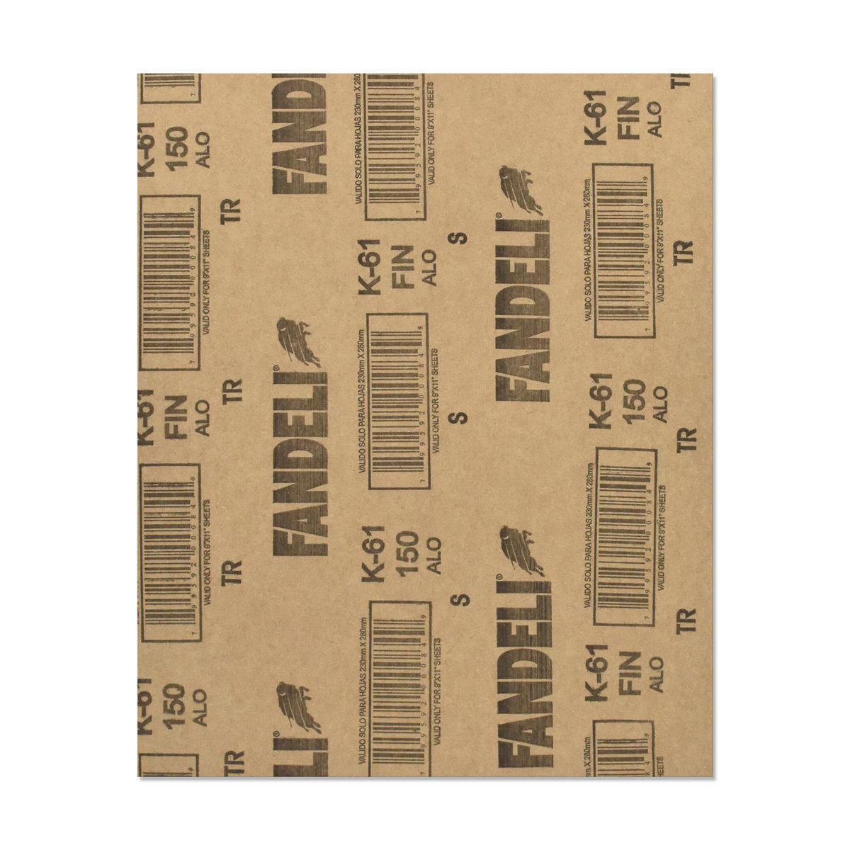 Fandeli - Hoja de lija de madera k-61 grano fino