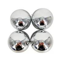 Set 4 Esferas Plata 9 cm