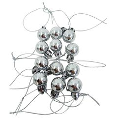 Esferas Plástico. 2 cm Plata 24p