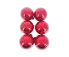 Juego de 12 Esferas Navideñas de Plástico Color Rojo 6 cm