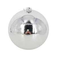Esfera de plástico Navidad plateada 15 cm