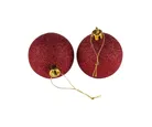 Juego de 12 Esferas Navideñas Color Rojo 6 cm