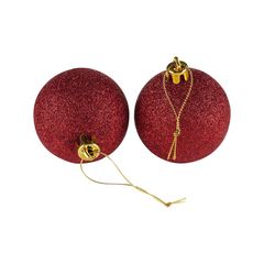 Juego de 12 Esferas Navideñas Color Rojo 6 cm