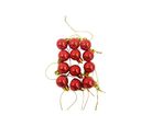 Juego de 24 Esferas Navideñas Brillantes de Plástico Color Rojo 2 cm