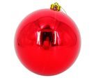 Esfera Navideña Brillante de Plástico Color Rojo 15 cm