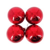 Set 4 Esferas Rojas 9cm