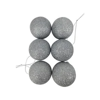 Set 12 Esferas de Navidad Plata 6 cm