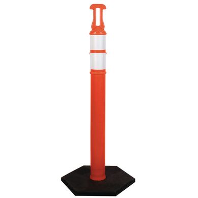 Poste Vial Naranja con Base 1.20m
