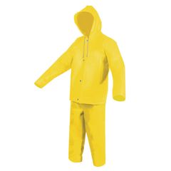 Impermeable Amarillo con Gorro de PVC Mediano