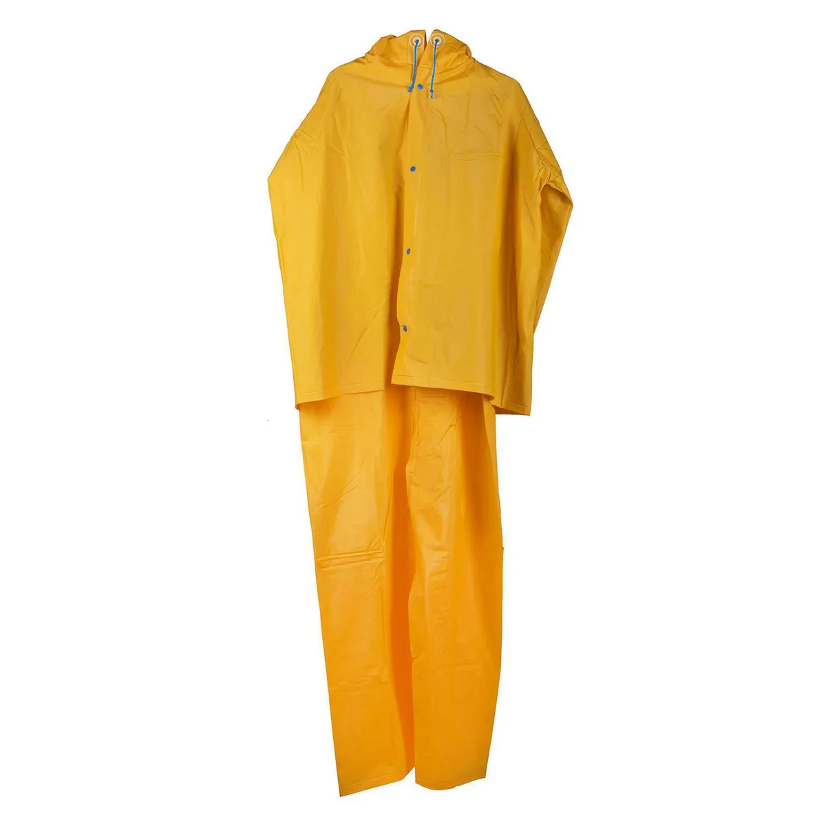 MERIDIAN PRO - Impermeable Amarillo con Gorro de PVC Mediano