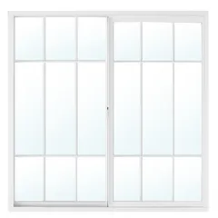 Ventana aluminio con protector 100 x 100 cm