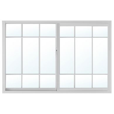 Ventana aluminio con protector 90 x 60 cm
