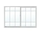 Ventana aluminio con protector 90 x 60 cm