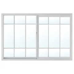 Ventana aluminio con protector 90 x 60 cm