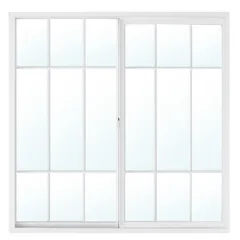 Ventana aluminio con protector 60 x 60 cm