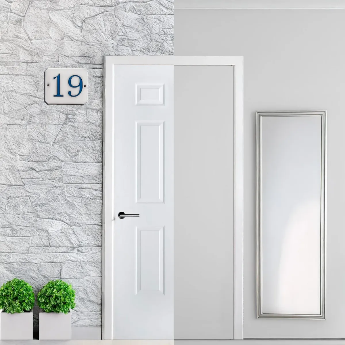 Puerta acero mixta 6 PNL 90 x 213 cm, marca Multimarca - Foto Principal