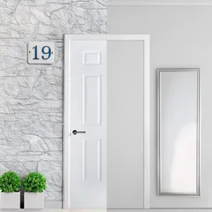 Puerta acero mixta 6 PNL 90 x 213 cm