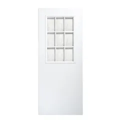 Puerta de Acero 9 Luces 80 x 213cm Blanco