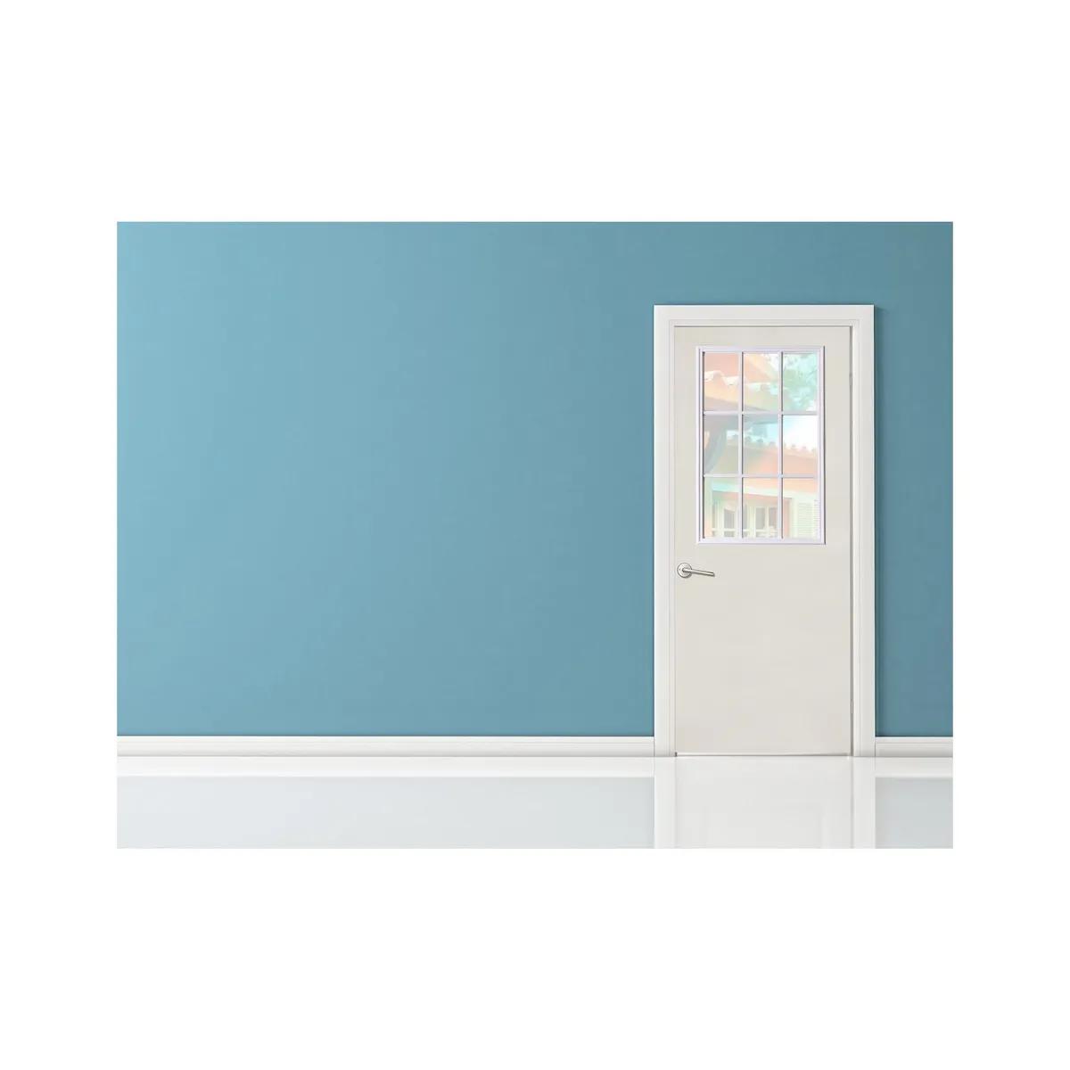 Mimsa - Puerta de Acero 9 Luces 80 x 213cm Blanco