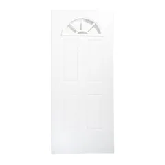 Puerta de Acero Media Luna de 80 x 213cm Blanco