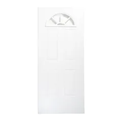Puerta de Acero Media Luna de 90 x 213cm Blanco